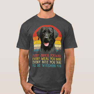 Elke snack die je doet, maakt een zwarte labrador t-shirt