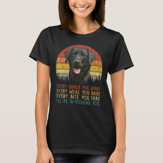 Elke snack die je maakt, maakt een zwarte labrador t-shirt