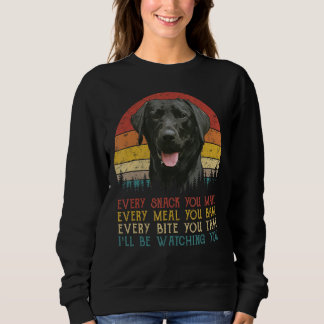 Elke snack die je maakt, maakt een zwarte labrador trui