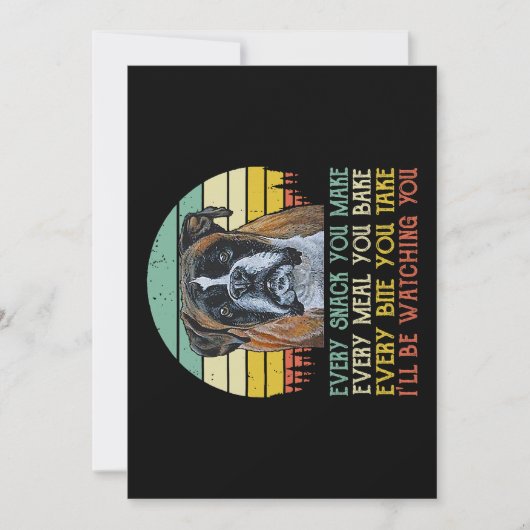 Elke snack die je maakt van Boxer hond Funny Dog m Feestdagenkaart (Voorkant)