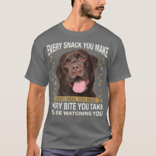 Elke snack die je maakt van grappig chocolade lab. t-shirt
