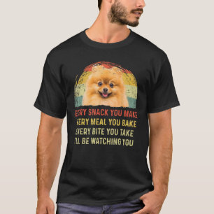 Elke snack die je maakt van Pommeren Dog Mam Dog T-shirt