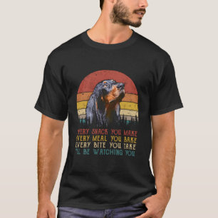 Elke snack maak je hondenshirt zwart en tan coonh t-shirt