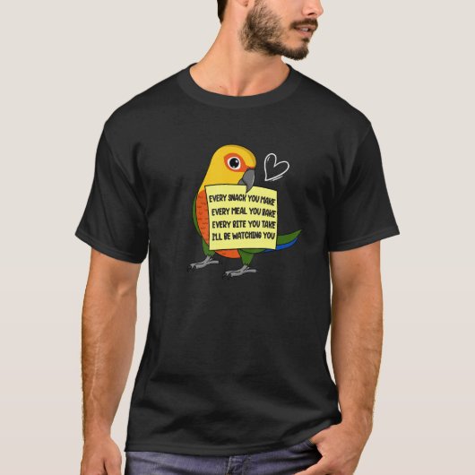 Elke snack-maaltijd of bite I Jenday Conure Parrot T-shirt (Voorkant)
