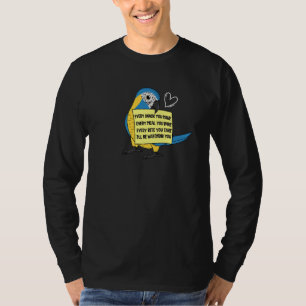 Elke snack maaltijd of hap die ik Blauwe Keel Ara  T-shirt