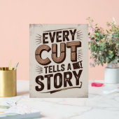 Elke snede vertelt een verhaal - rustieke houtbewe acryl bord (Huwelijk)