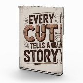 Elke snede vertelt een verhaal - rustieke houtbewe fotoblokken (Rechts)