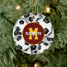 elke sportclub met fav - team kleuren voetbalspele keramisch ornament