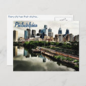 Elke stad skyline... Philadelphia Briefkaart (Voorkant / Achterkant)