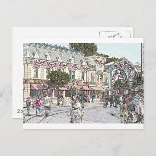 Elke stad, VS Briefkaart (Voorkant / Achterkant)