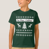 Elke stadsnaam Ugly KerstSweater Reindeer T-shirt (Voorkant)