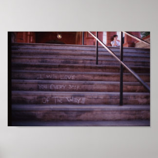 Elke stap in de richting poster