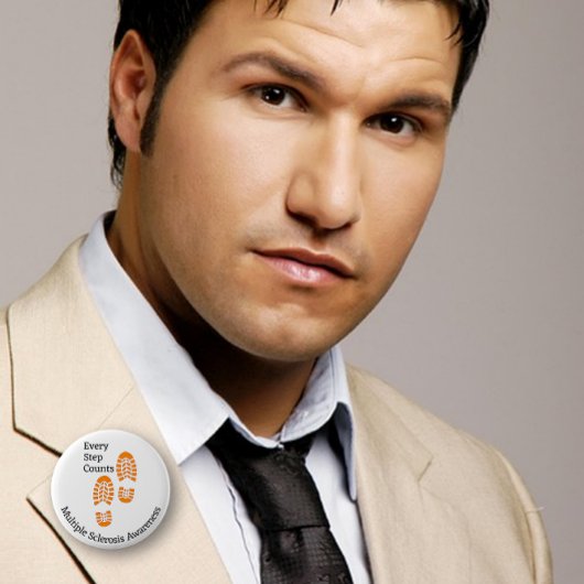 Elke stap telt multiple sclerose bewustzijn ronde button 5,7 cm