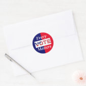 Elke stem doet ertoe ronde sticker (Envelop)