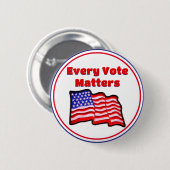 Elke Stem Telt Amerikaanse Vlag Knop Ronde Button 5,7 Cm (Voorkant /achterkant)