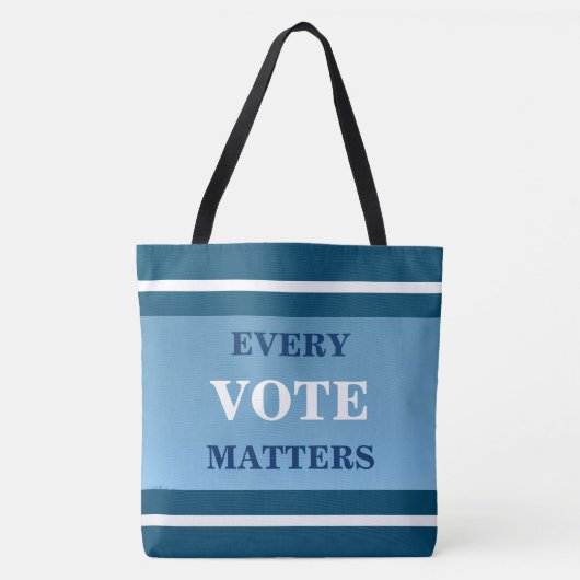 Elke stem telt, dubbelzijdig tote bag (Voorkant)