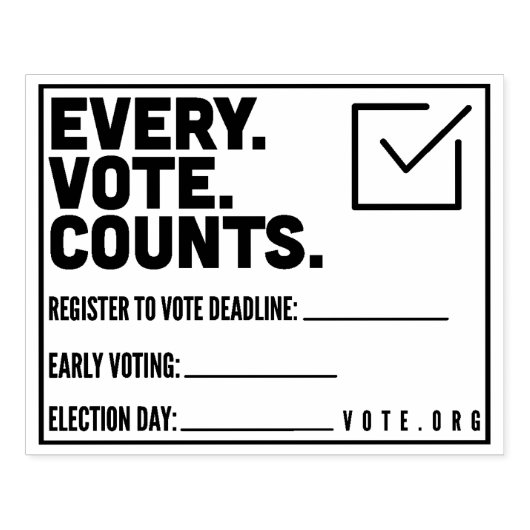 Elke stem telt stempel (Afrduk)