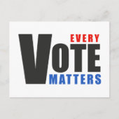 Elke stem telt - uw stem is uw macht briefkaart (Voorkant)