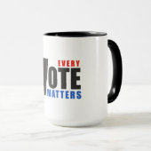 Elke stem telt - uw stem is uw macht mok (Voorkant rechts)