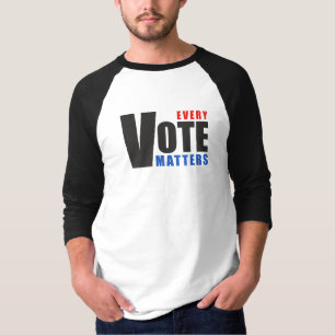 Elke stem telt - uw stem is uw macht t-shirt