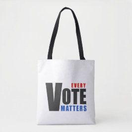 Elke stem telt - uw stem is uw macht tote bag