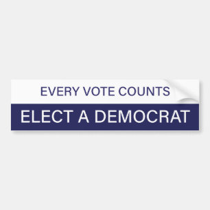 elke stemloket; Een democraat kiezen Bumpersticker
