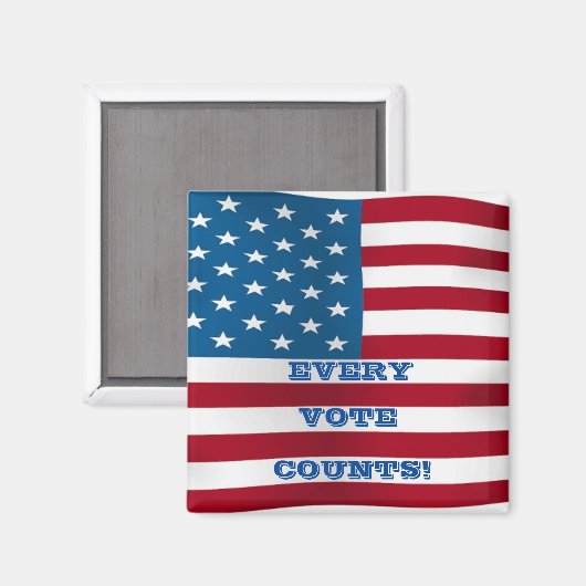 Elke stemloket. - Sq. magnet (Voorkant / Achterkant)