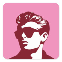 Elke Sticker met kleurenkool Guy Square