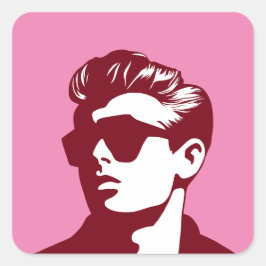 Elke Sticker met kleurenkool Guy Square