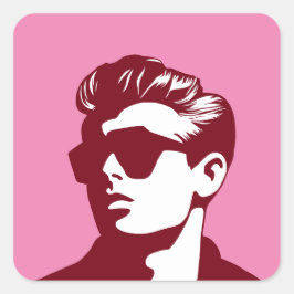 Elke Sticker met kleurenkool Guy Square
