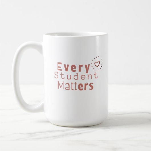 Elke student is belangrijk koffiemok (Links)
