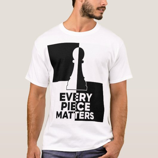 Elke Stuk Telt Schaak Pion T-shirt (Voorkant)