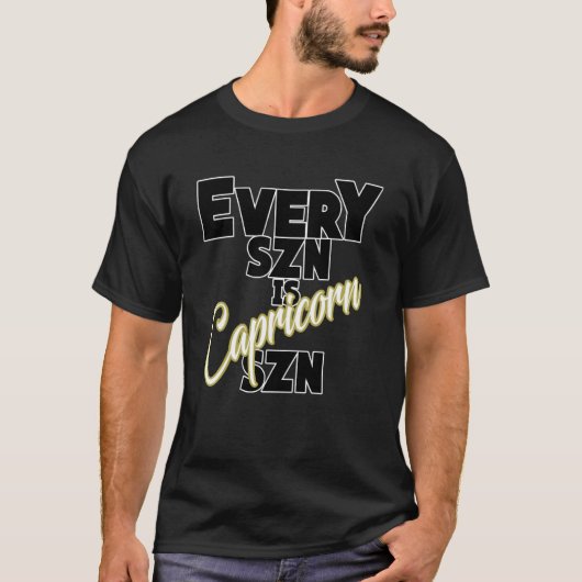 Elke SZN is STEENBOK SZN T-shirt (Voorkant)