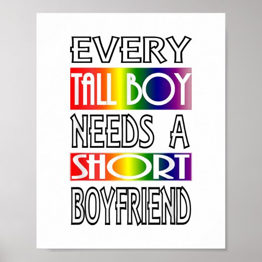 Elke Tall Boy LGBTQ Pride Gay Mannen Gay Pride Gay Poster (Voorkant)