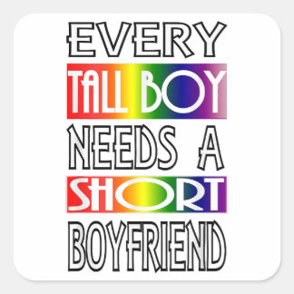 Elke Tall Boy LGBTQ Pride Gay Mannen Gay Pride Gay Vierkante Sticker