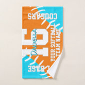 Elke teamkleuren softbal baseball atleet naam handdoek (Handdoek)