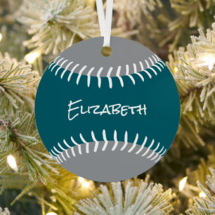 Elke teamkleuren softbal honkbal aandenken metalen ornament