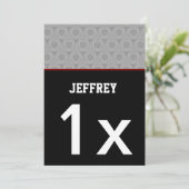 Elke TEEN of TWEEN Birthday Modern Silver Black A1 Kaart (Staand voorkant)