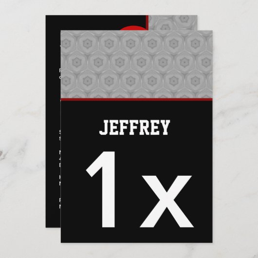 Elke TEEN of TWEEN Birthday Modern Silver Black A1 Kaart (Voorkant / Achterkant)