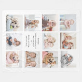 Elke tekst 11 foto collage modern minimal aandenke fleece deken (Voorkant (Horizontaal))