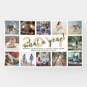 Elke tekst 12 Foto Kerstmis en Nieuwjaarsfeestdag Spandoek