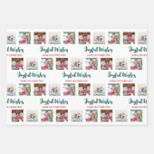 Elke tekst & 12 foto's Helder Modern Merry Christm Inpakpapier Vel (Voorkant 2)