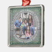 Elke tekst 1 Fotoliefhebzucht Rustic Faux Wood Metalen Ornament (Links)