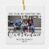Elke tekst 2 Foto die we hebben overleefd Quaranti Keramisch Ornament (Voorkant)
