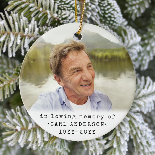 Elke tekst 2 Foto Eenvoudig zwart en wit Keramisch Ornament