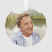 Elke tekst 2 foto-herdenking eenvoudig rustiek nam ornament (achterkant)