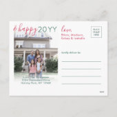 Elke tekst 2 Foto Merry Kerstmis en Happy Nieuwjaa Feestdagenkaart (Achterkant)