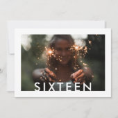 Elke tekst 2 foto moderne minimalistische 16e verj kaart (Voorkant)