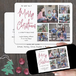 Elke tekst 6 Foto Wij wensen u een prettig kerstro Feestdagenkaart<br><div class="desc">Verstuur stijlvolle, vrolijke groeten en deel zes van je favoriete afbeeldingen met een unieke aangepaste fotocollage-vakantiekaart. Alle tekst op deze sjabloon is eenvoudig te personaliseren om alle formuleringen op te nemen, zoals Prettige feestdagen, seizoengroeten, nieuwjaarschaafjes, enz. De boodschap die luidt: "Wij wensen u een prettig kerstfeest en een gelukkig nieuwjaar"...</div>