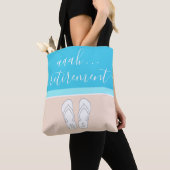 Elke tekst AAAAAAAAE Retirement Monogramals Beach Tote Bag (Dichtbij)